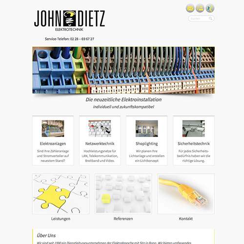 John Dietz Webseite Alt